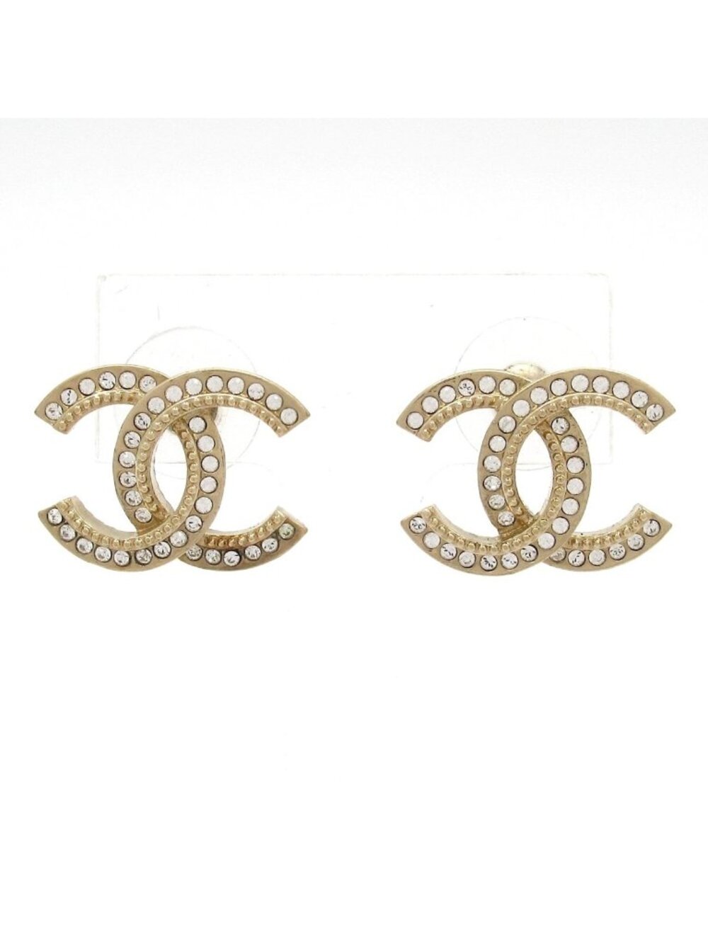 Chanel Earrings Gold CC Logo